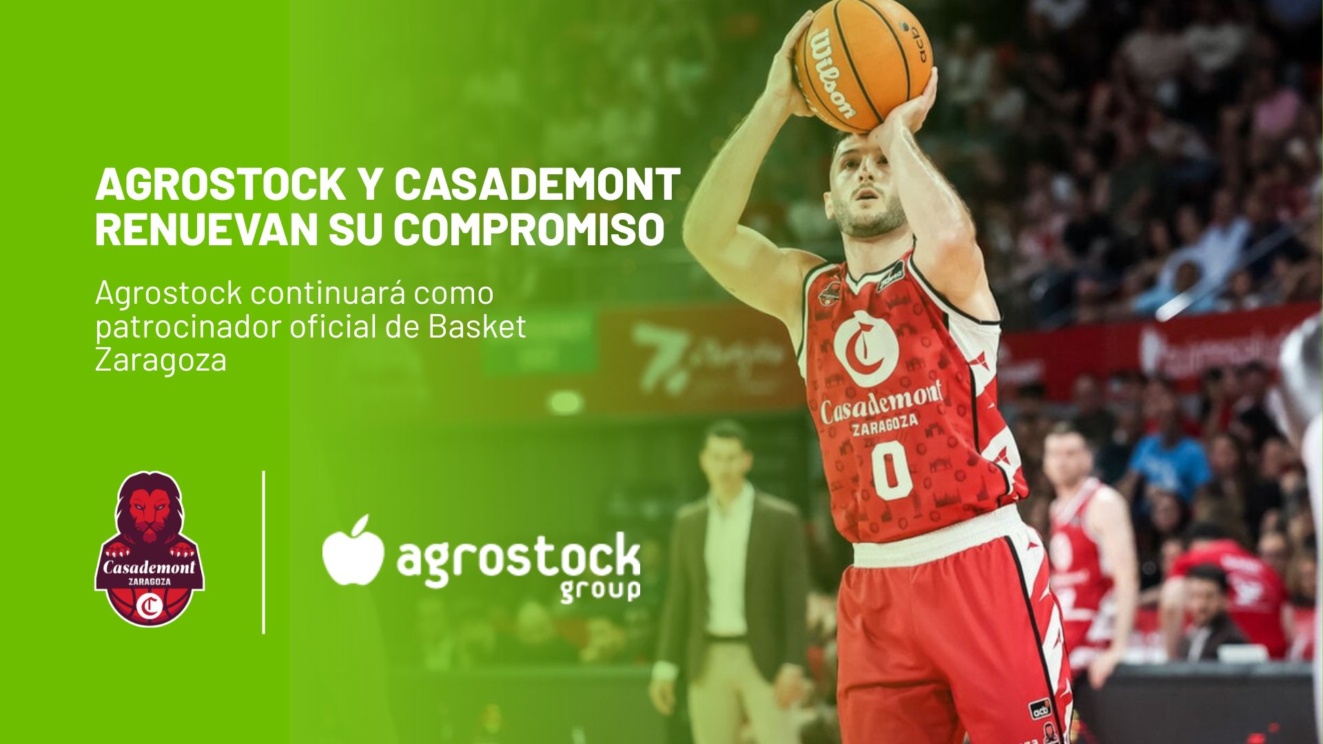 Agrostock renueva su compromiso con Basket Zaragoza como patrocinador oficial
